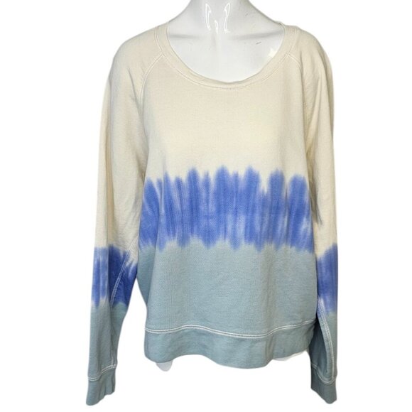 Rails Womens Theo Sweatshirt in Ocean Tie Dye, Long Sleeve, Cotton, Modal,Large - Picture 1 of 7